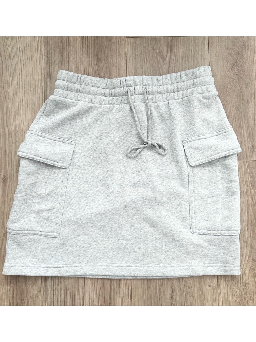 Universal Thread Light Gray Drawstring Cargo Mini Skirt